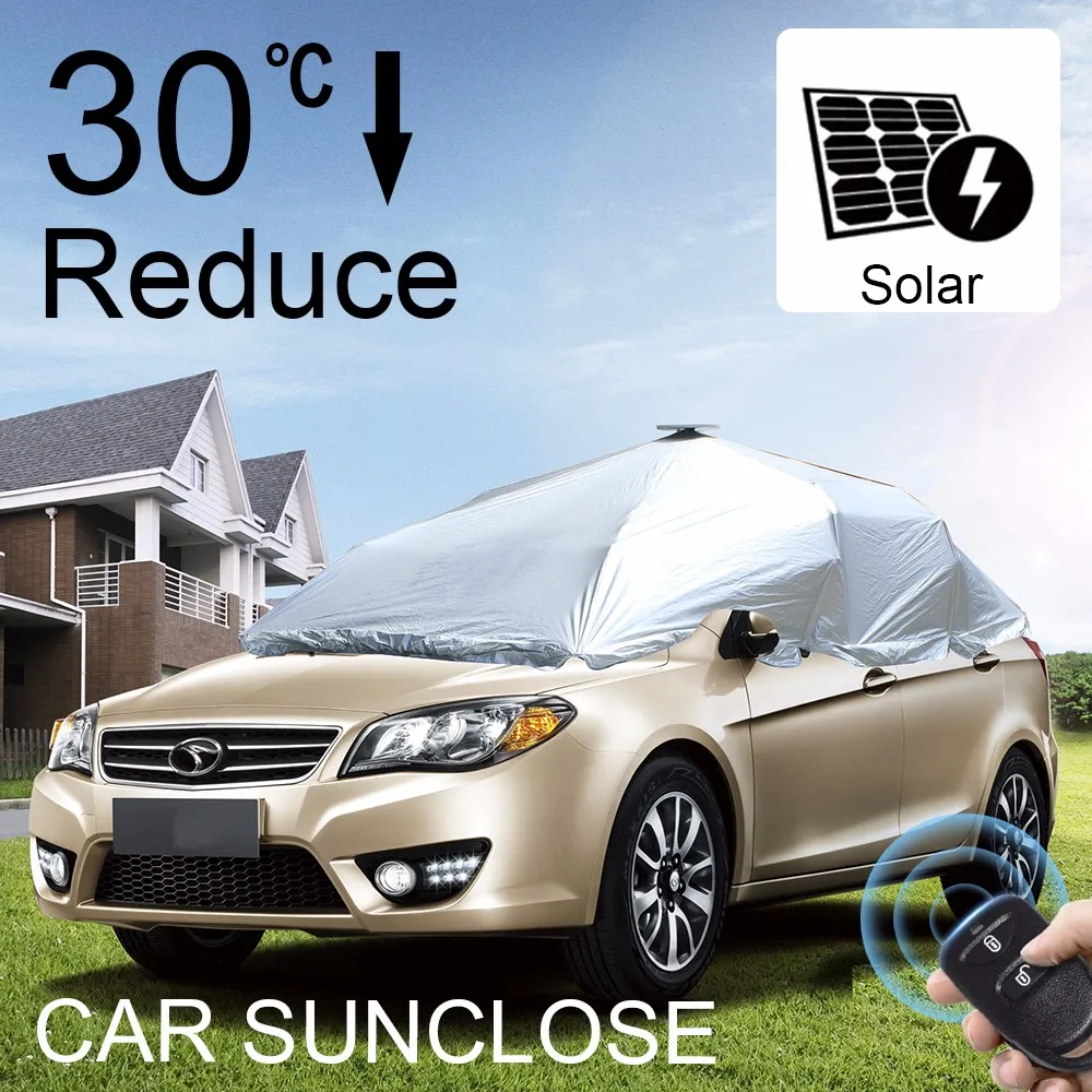 SUNCLOSE Хлопчатобумажная Ткань УФ-защитой Автоматического Дистанционного Управления Складной Автомобиль Крышка