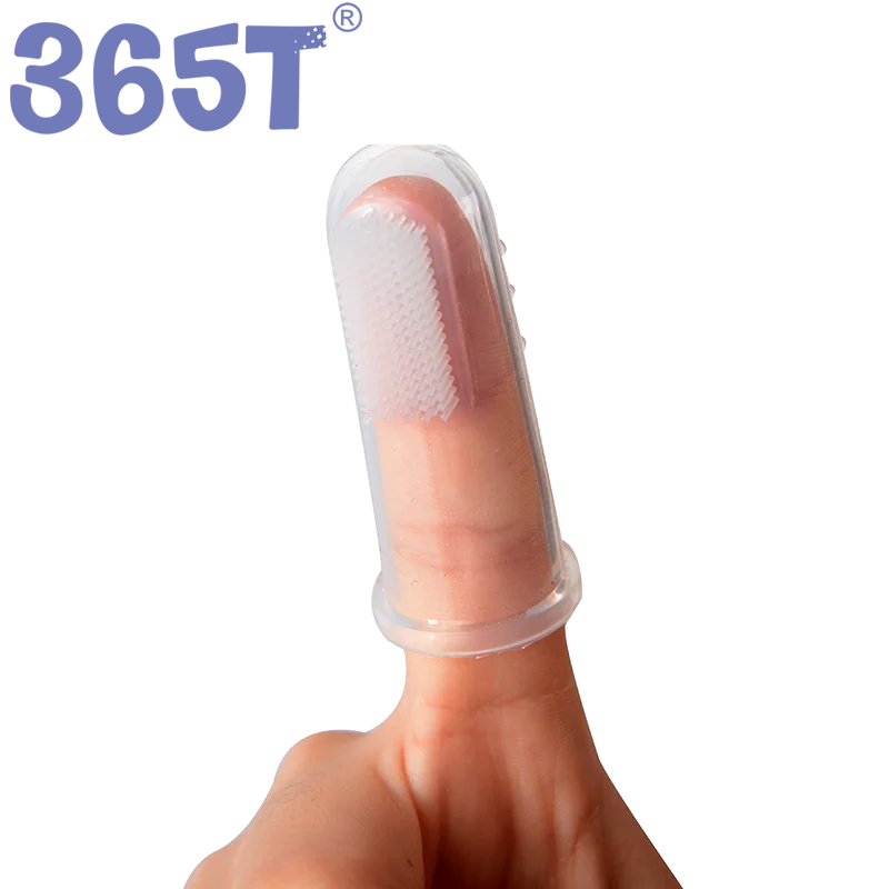 
Wholesale Soft Silicone Baby Finger Toothbrush For Infant Teeth Clean Brush With Case 