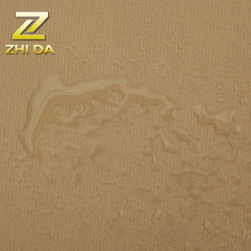 Low price 100% cotton 12oz dyed  waterproof canvas fabric with pu coating for canvas half apron