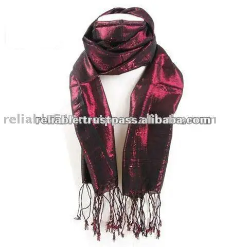 100% Soft New Fashion Metallic Scarf For Lady