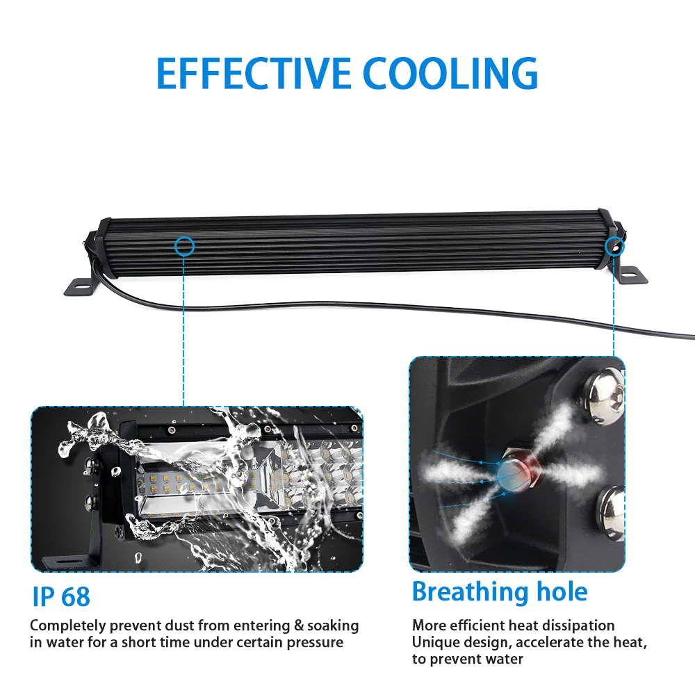 Светодиодный прожектор высокой мощности 24 в Aurora 22 дюйма 32 дюйма, двухцветный Янтарный прожектор 4x4, изогнутый прожектор для грузовика