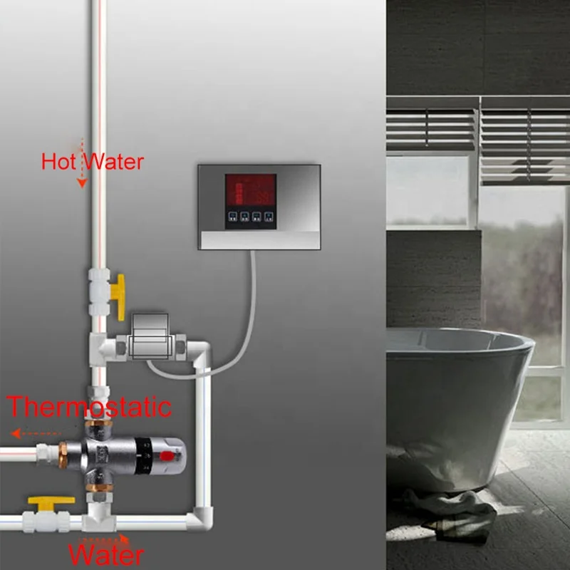 
Wholesale and Retail Thermostatic Mixer Valve Bathroom Kitchen Faucet Mixer Valve Water Temperature Control Valve 1/2