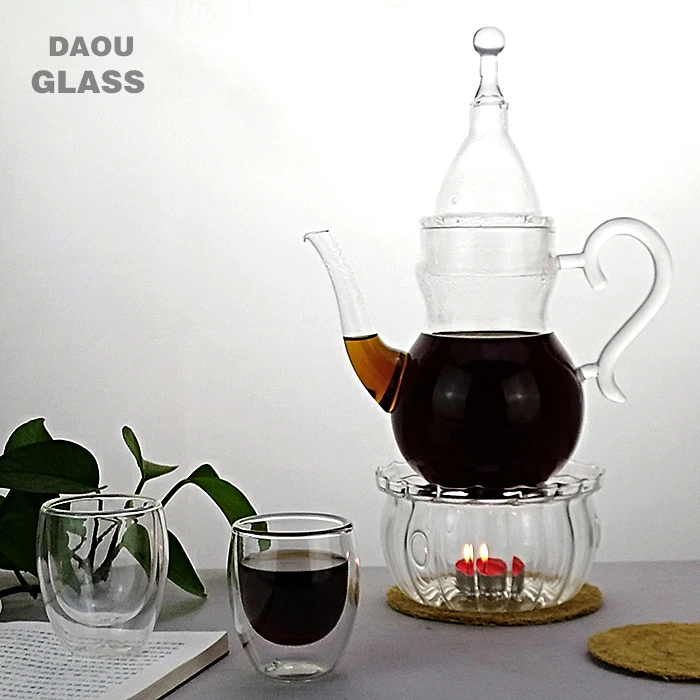 New style ! Handmade Heat Resist clear glass coffee sets,Multiple styles