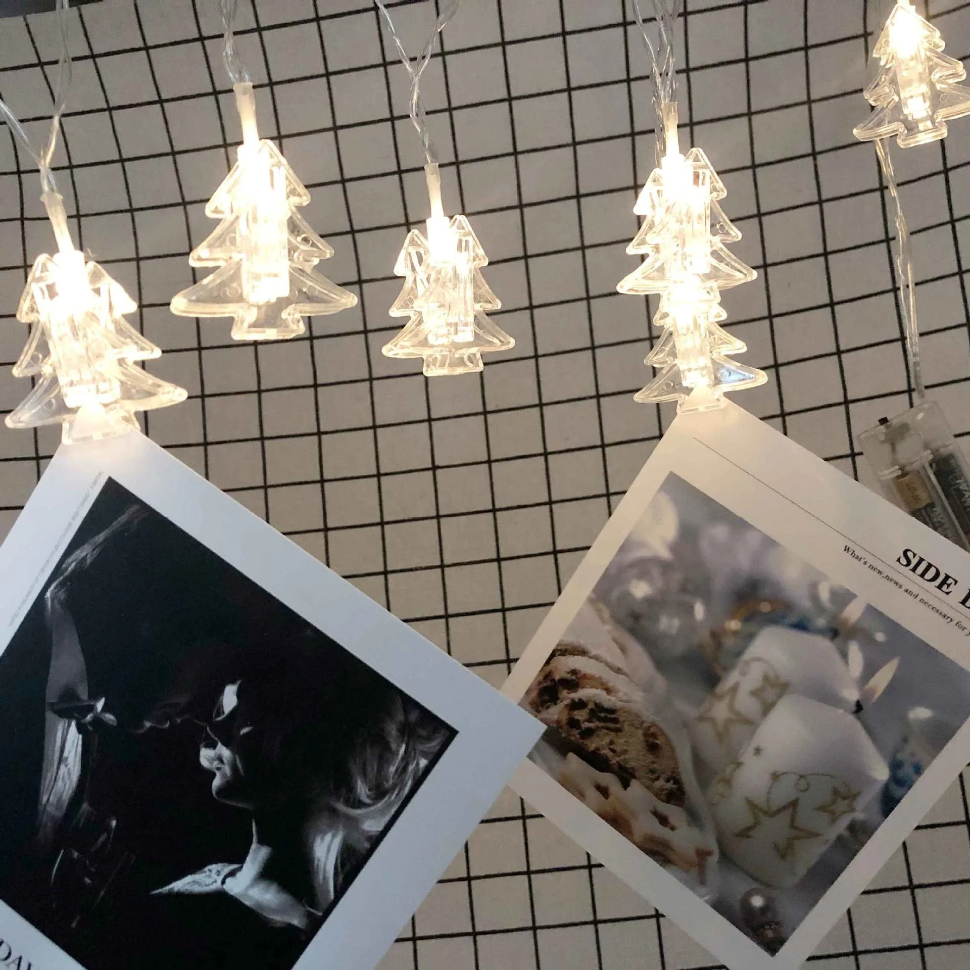 Photo Clips Decorative Lights String Holder for Christmas Tree Bedroom Wedding Party Hanging Photos Pictures Cards Memos
