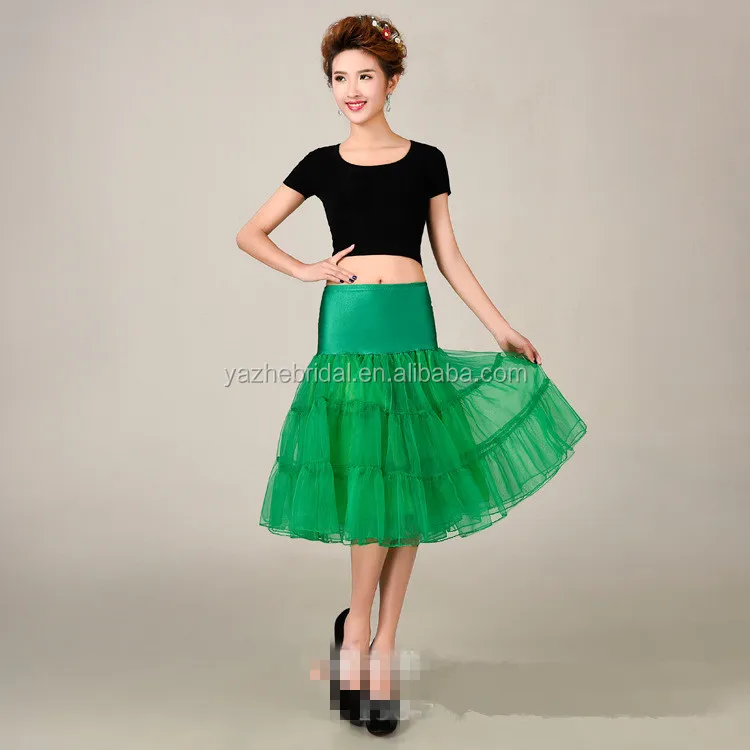 
18 Colors-Cheap Wholesale A-Line Short Petticoat Colorful Short Underskirt Knee Length Bridal Tulle Petticoats For Wedding Dress 