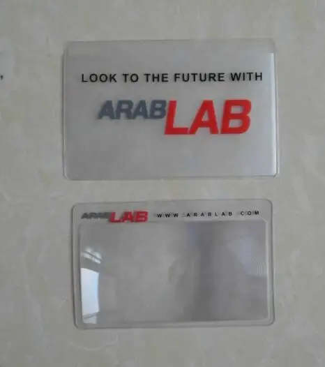 3X magnifier fresnel lens credit card sized magnifying lens with transparent pouch