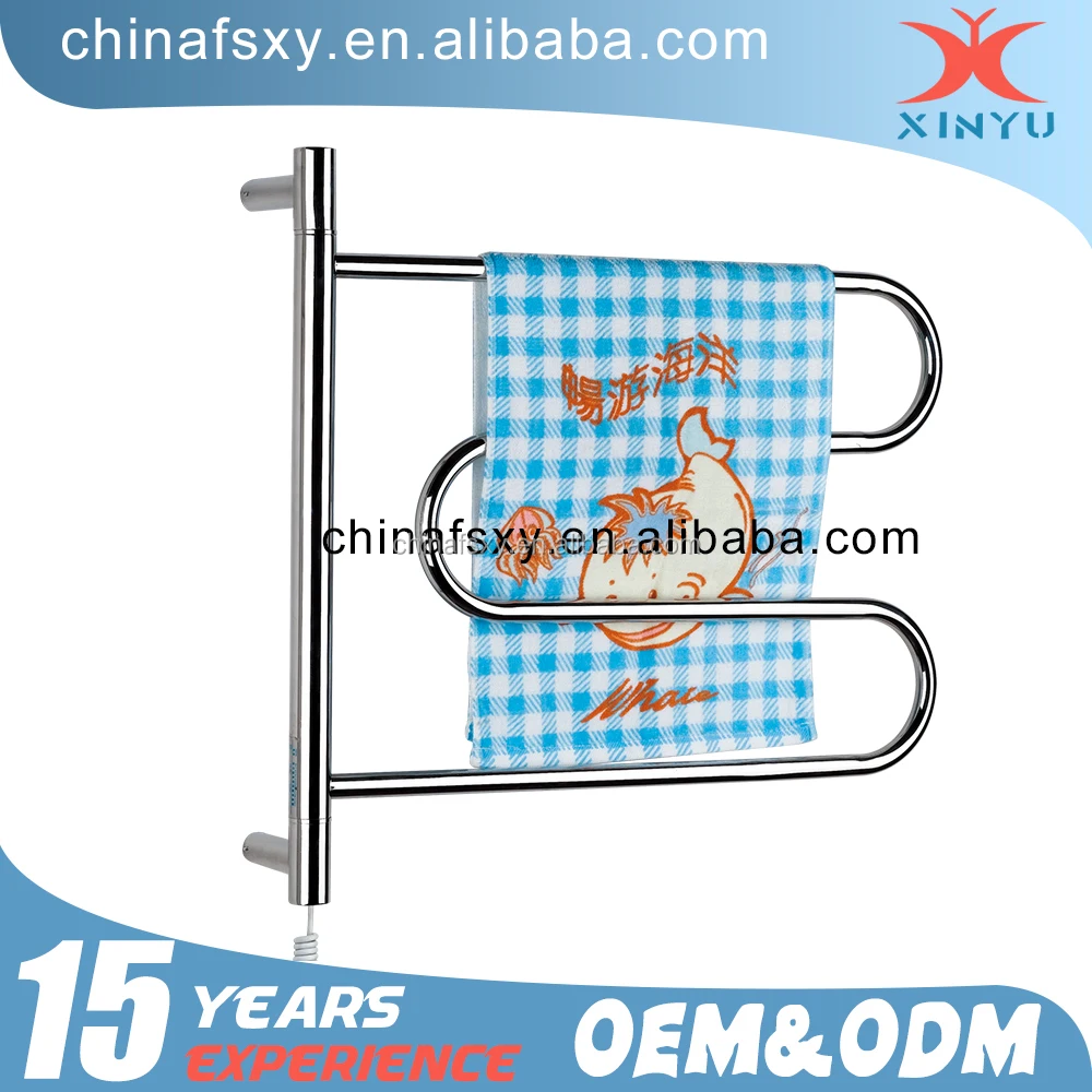Free adjustable Hot Sale Bathroom Accessories Folding Heated Towel Rail