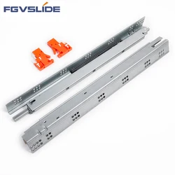 Furniture hardware Bifunction full Extension push to open soft close concealed slides undermount drawer slides