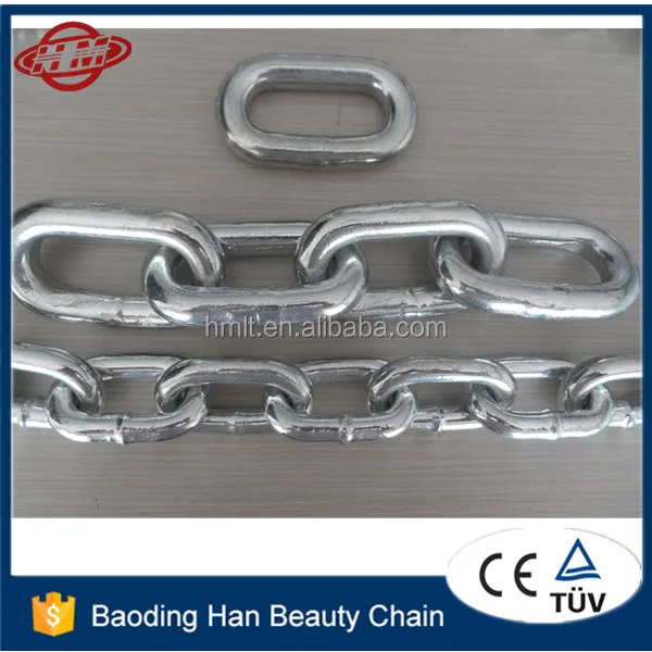din763 galvanized welded long link chain