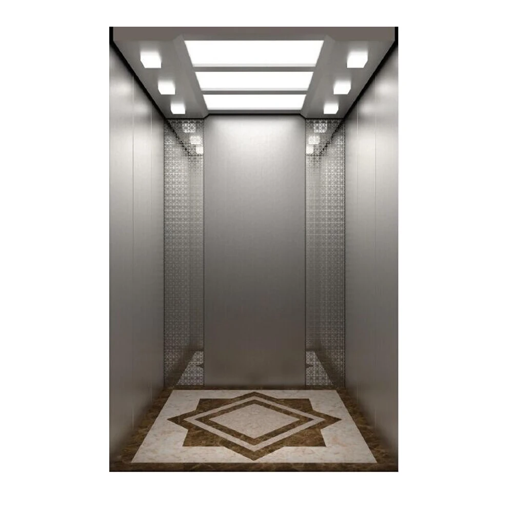 China Manufacturers Screw Drive Passenger Lifts Cabin Hotel Elevator Size