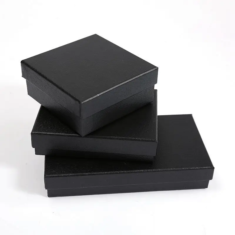 Custom Luxury Black Cardboard Paper Packaging Wallet Belt Gift Box