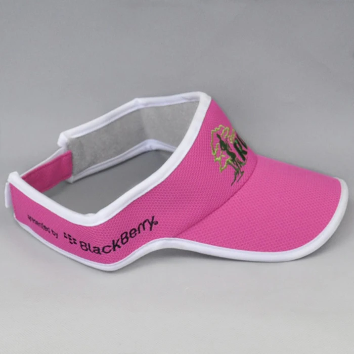 Free sample customize embroidery logo lightweight quick dry running visor