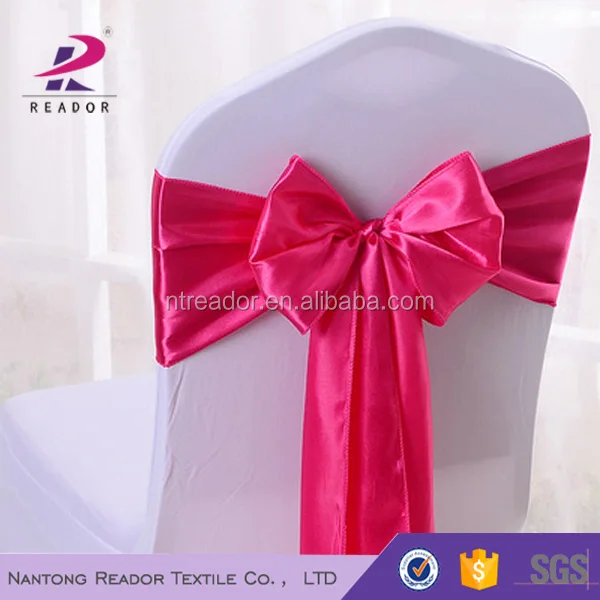 wholesale factory wedding tie back chair cover satin chair sashes for banquet