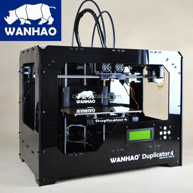 3d Принтер Комплекты wanhao Дубликатор duplo и 4S, черный корпус grand вид сборки 3d принтера в машине два сопла цветов, большой размер 3d принтер