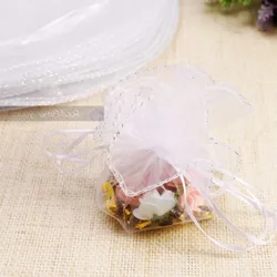 Wholesale 26cm, 35cm, 45cm  round organza candy bags with dots