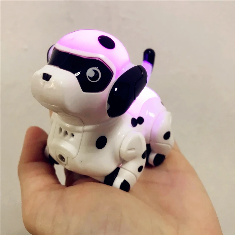 777-614 Magic Inductive Robot Dog Toy Follows Black Line Mini Colorful LED Lights Dog For Kids
