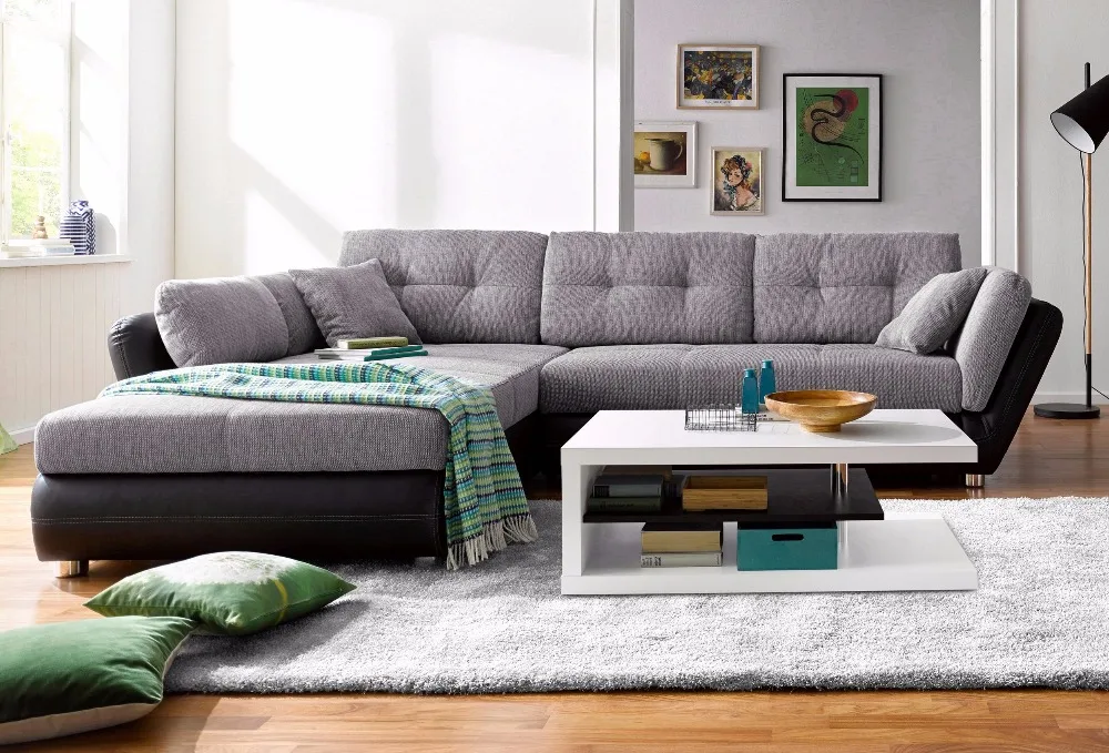 Living Room Unique Geometric Design PB Melamine class coffee table with storage