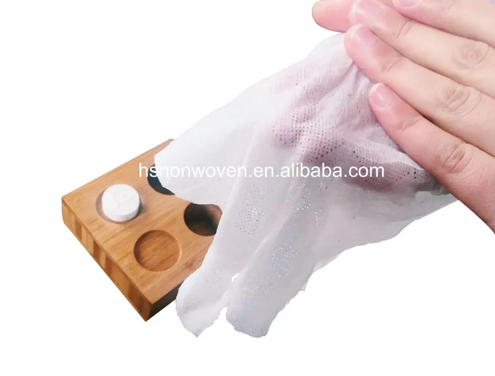 
Compressed Towelettes 100% rayon mesh coin tissues 