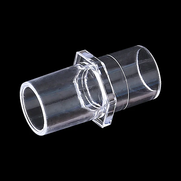 Disposable medical plastic connector for breathing circuits catheter mount elbow tube connector