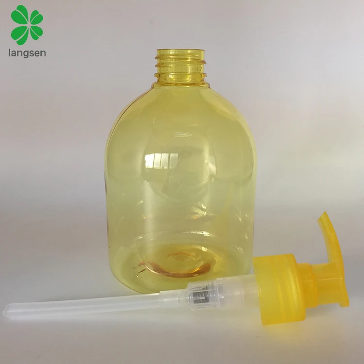 PET plastic 16 oz 500ml hand wash soap liquid bottles with soap dispenser, shampoo bottles