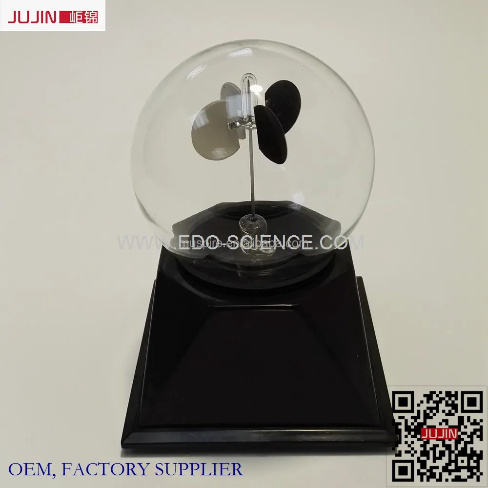 
Factory Direct Sale Clear Sphere on Cognac Tapered Stem Home Decor Glass Solar Radiometer 