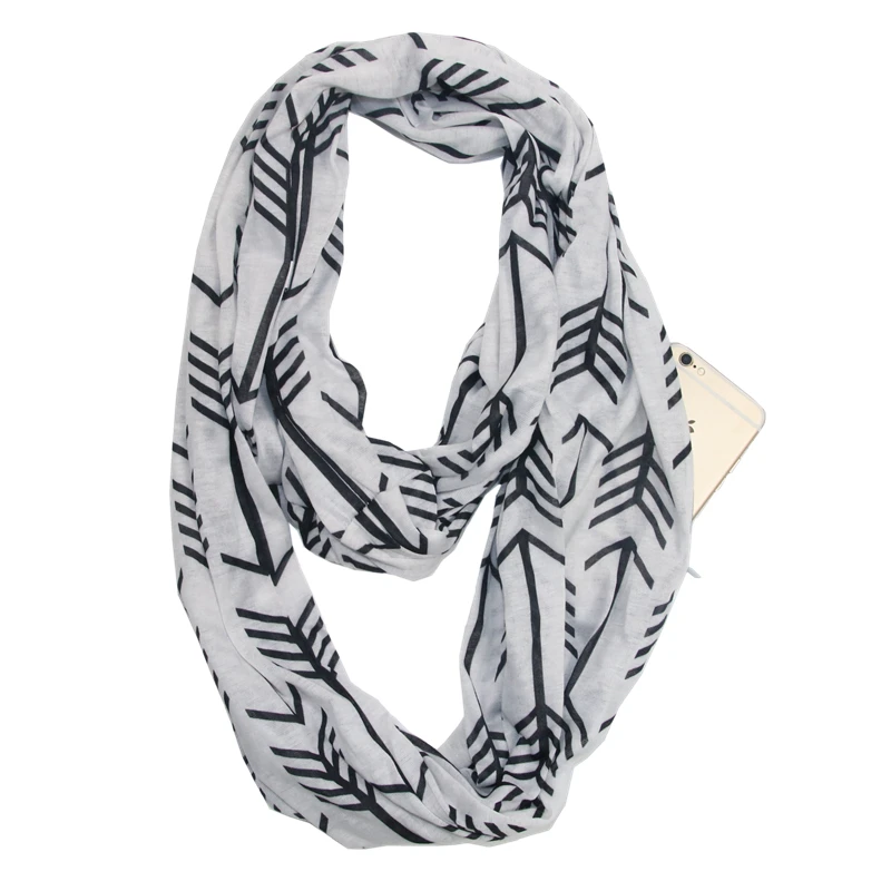 
Infinity Loop Fashion Scarf with hidden pocket 