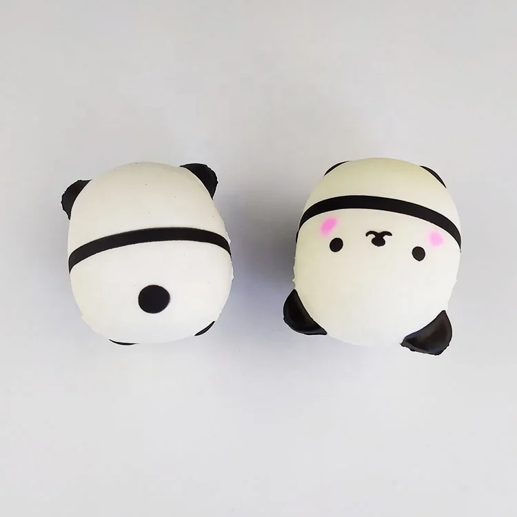 Wholesale Cheap Pu Toys Pu Bouncing Panda Egg Colorful Stress Ball Toys