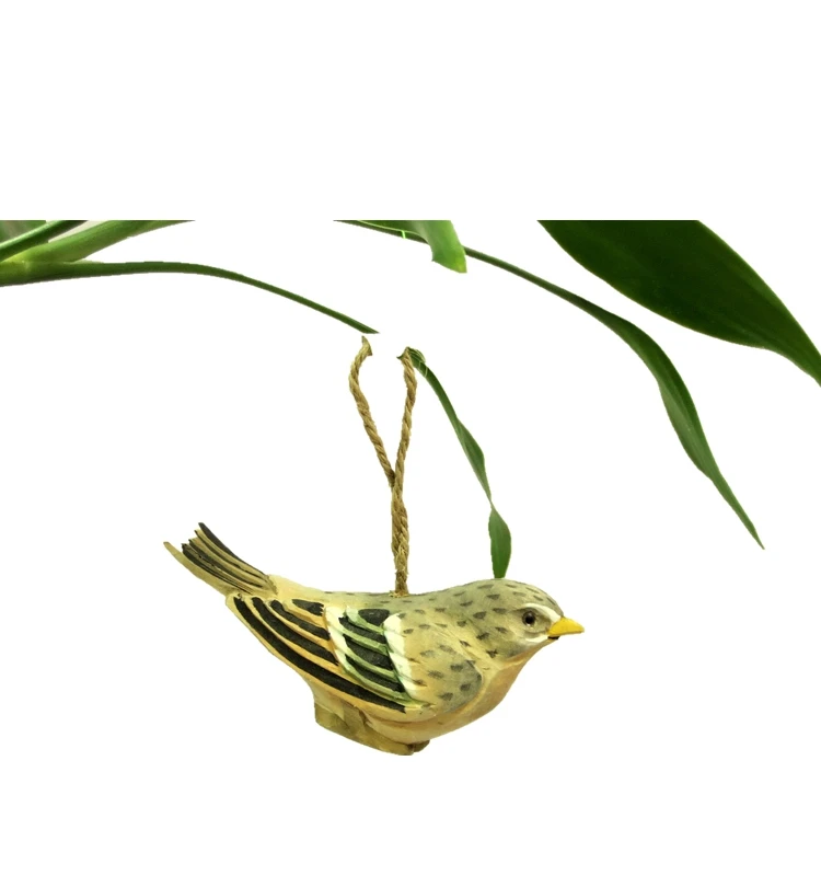 Decorative Hand Carved Wooden Birds Model Decoration Wooden Bird