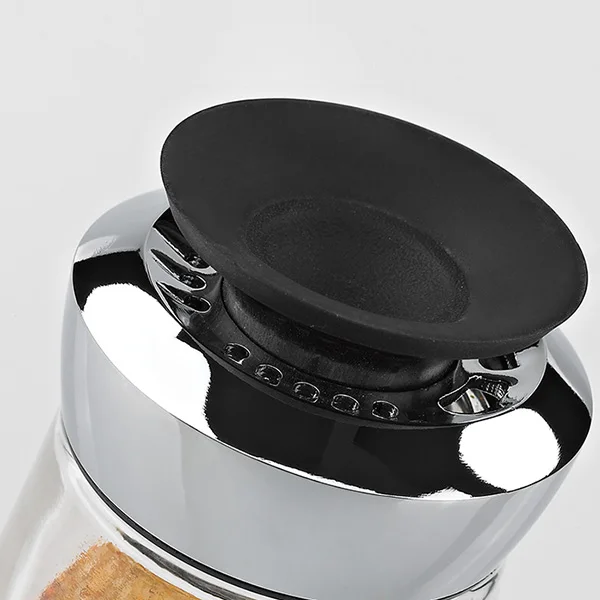 New model new design new idea unique lid salt and pepper spice glass bottles container