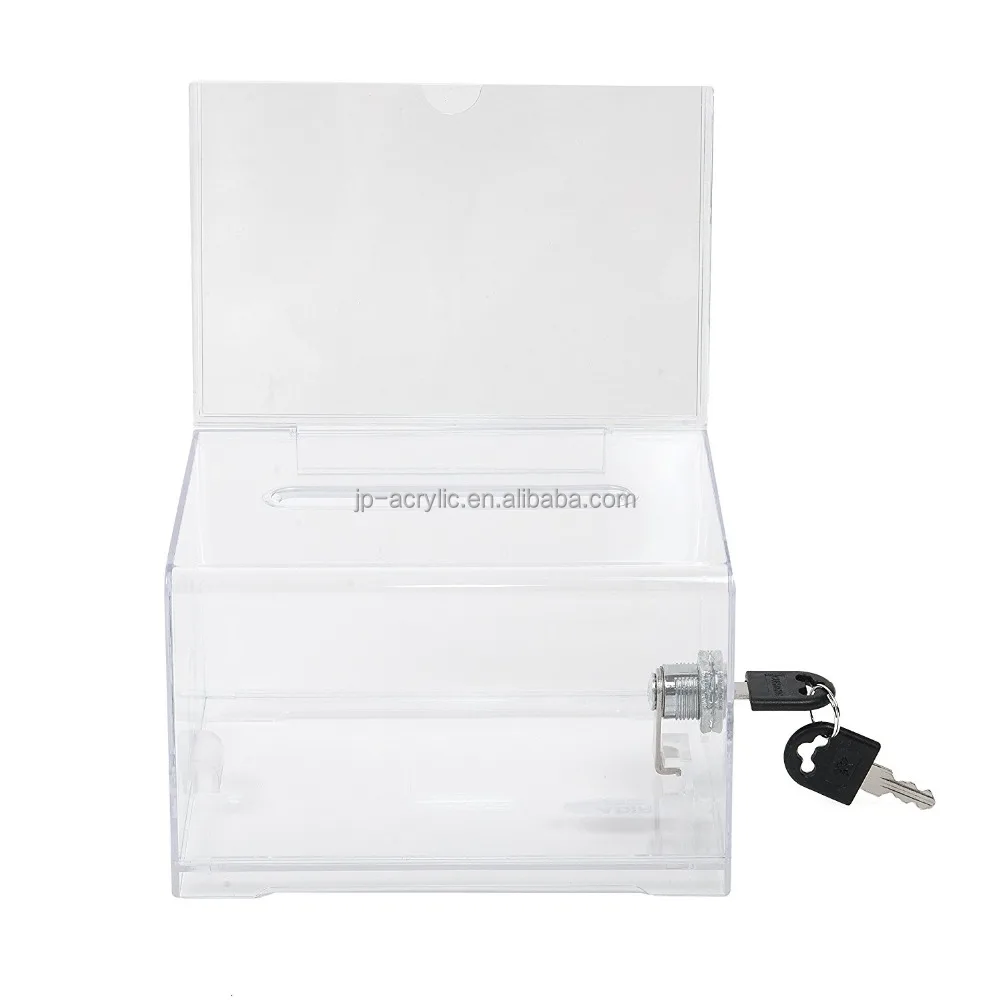 
Acrylic Charity Donation Box Ballot Tip Wedding Wish Well Box 