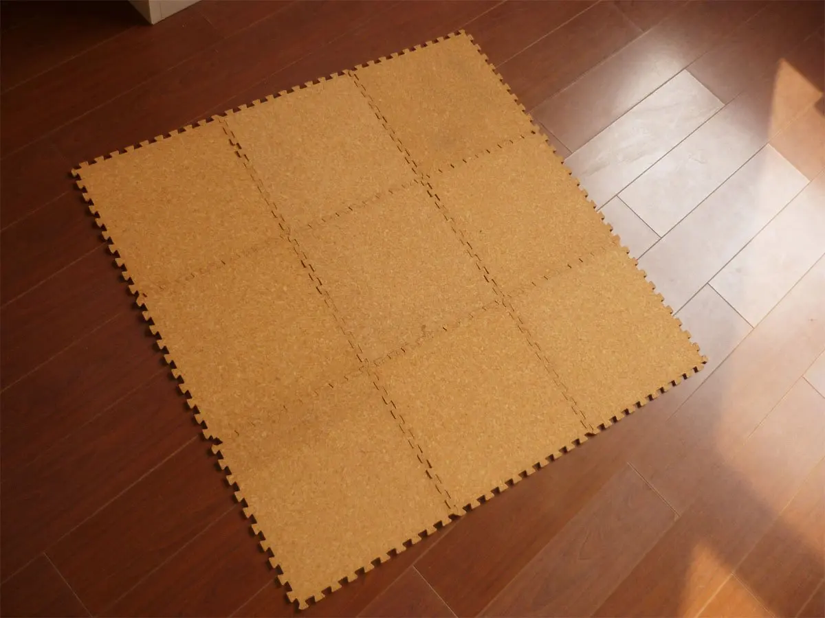 
China Made Home and Office Used Glue Down Cork Flooring Tiles Prices 