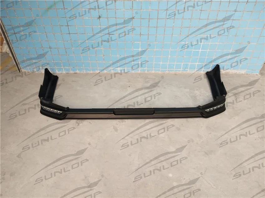 SUNLOP HIACE 200 QUANTUM BODY PARTS #001289 FRONT LIP WITH LED FOR HIACE 2014 UP