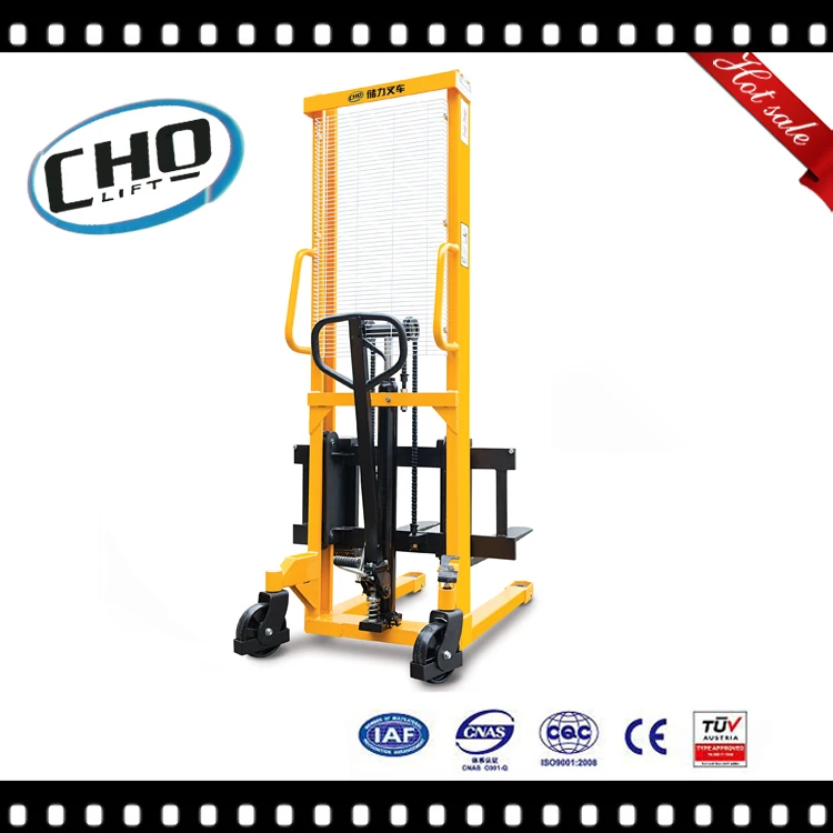 Ningbo Factory 1500kg 2000mm Hand Lift Pallet Stacker