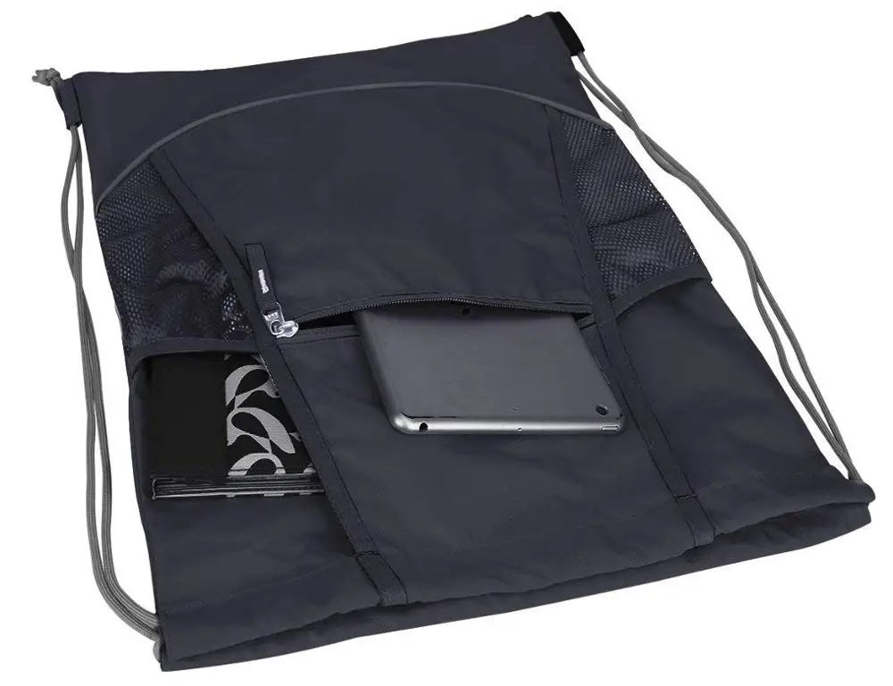 Gymbag Large Drawstring Sack Pack Sports Backpack String Bag Cinch Sack Custom Waterproof Polyester Unisex Soft Handle