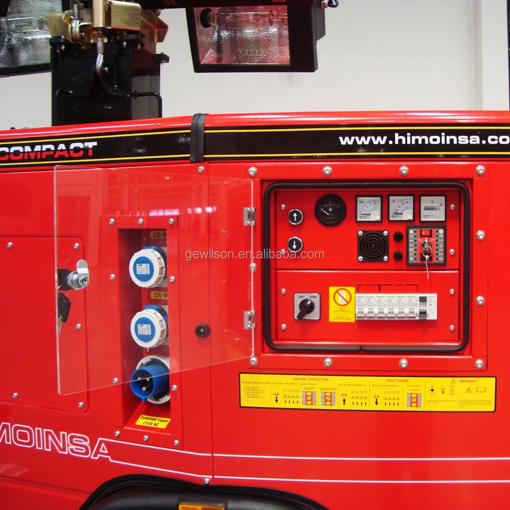 9m Hydraulic Mast Portable Diesel Engine Spotlights Light Tower