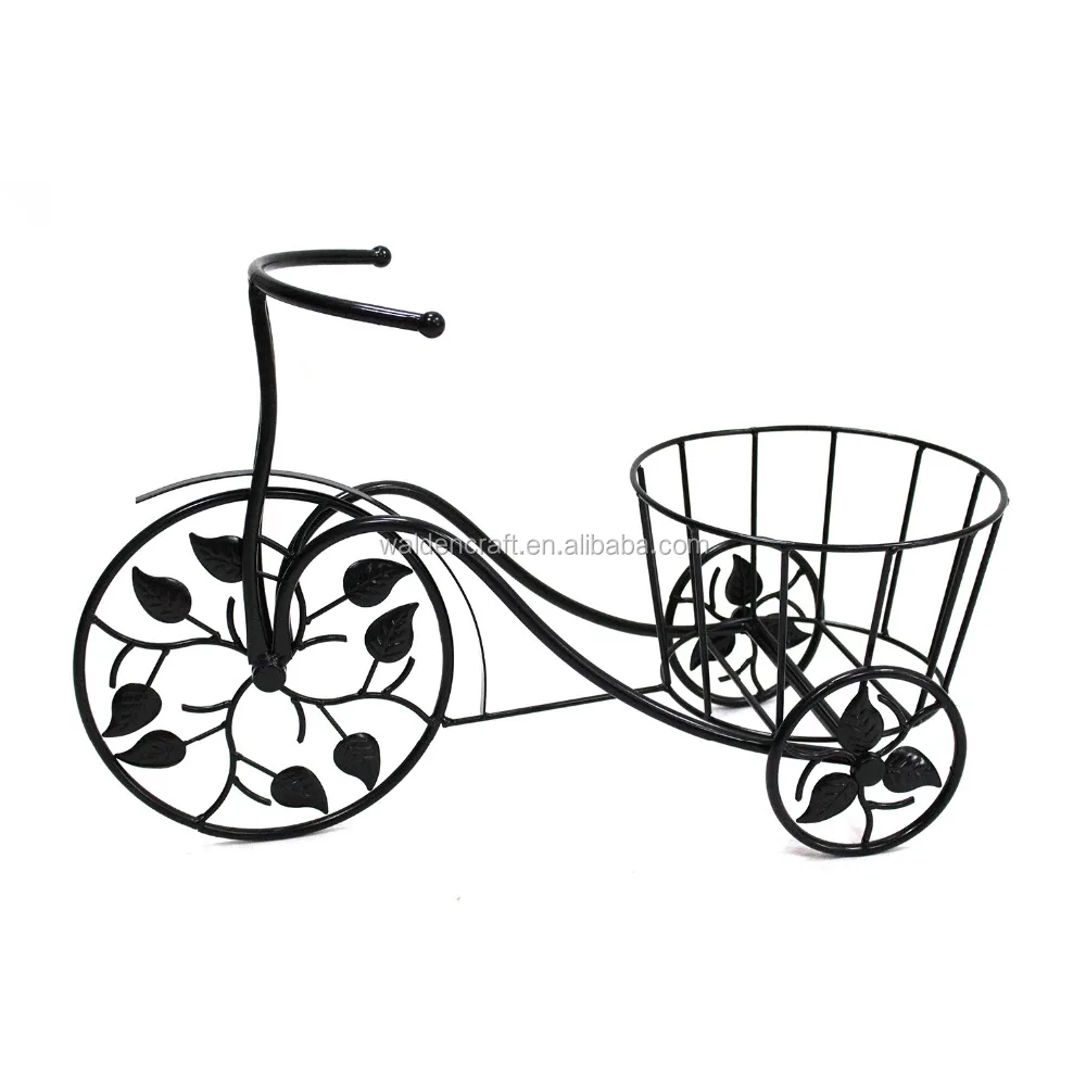 Metal iron bicycle plant stand