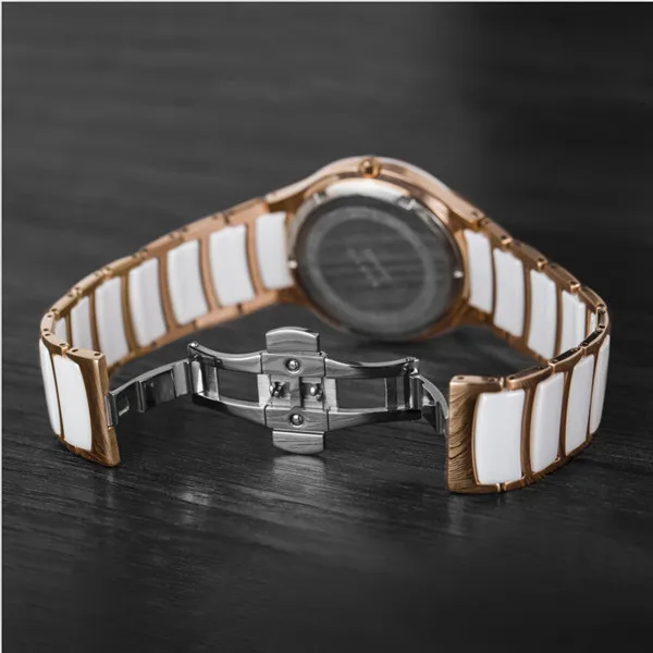 Quartz metal strap ladies fancy watches