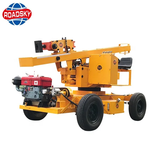 hydraulic post installation highway guardrail pile driver