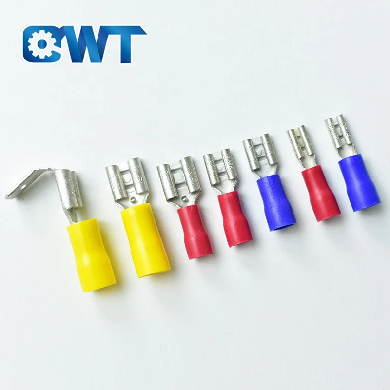 QWT automotive electric copper crimp blade tab faston types terminales quick connector male female spade terminal connector
