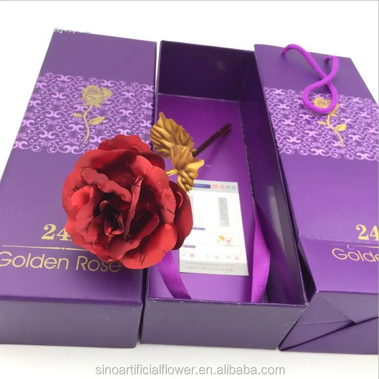 Wholesale 24K golden rose Valentines Day Golden Rose