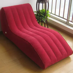heavy-duty flocked inflatable folding chair sofa bed