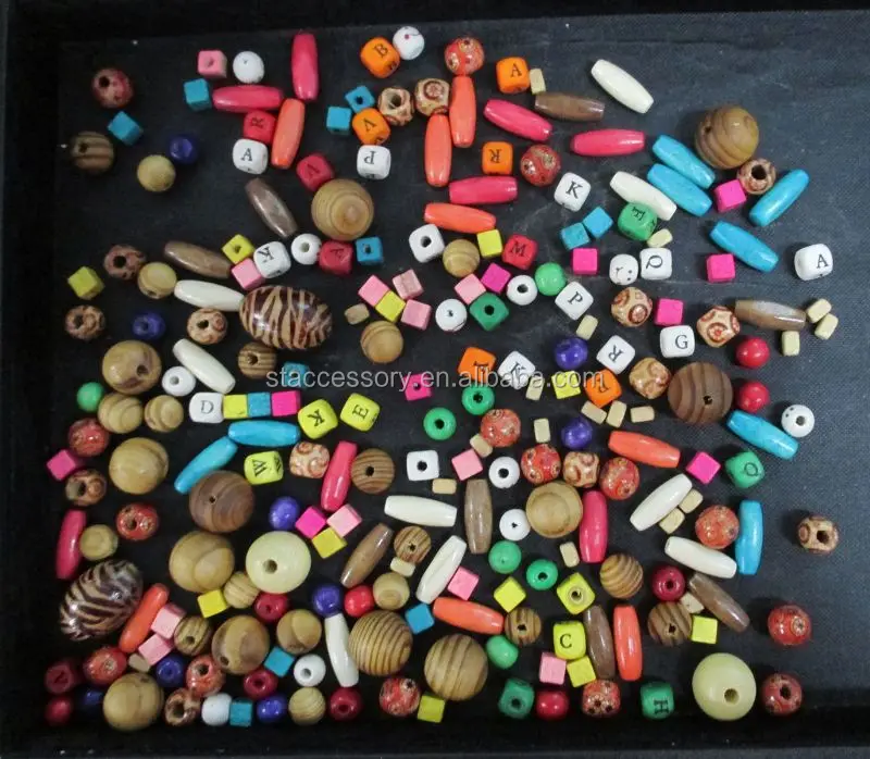 Wholesale hand painted wood beads