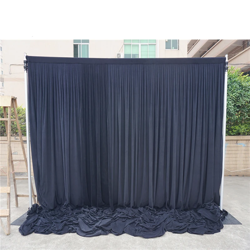 Temporary curtain pipe and drape stage backdrops adjustable pole wedding event decor hotel room divider