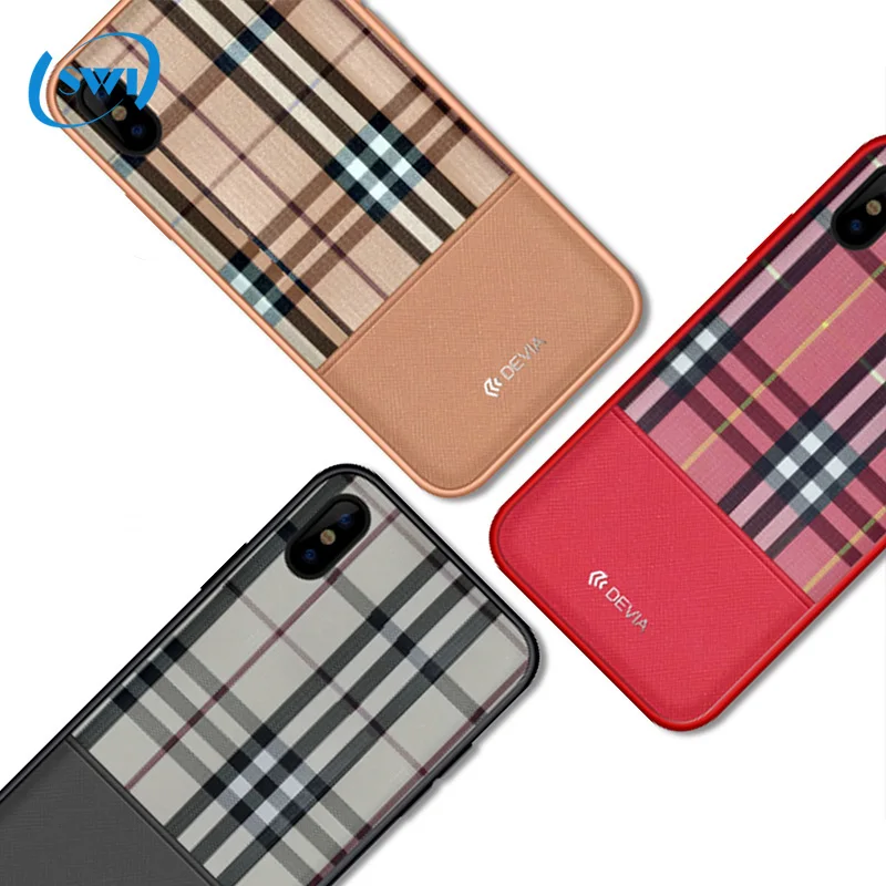 
Shenzhen Devia delicate cloth leather for iphone 5 5s case in stock mobile back cover for iphoneX phone case 