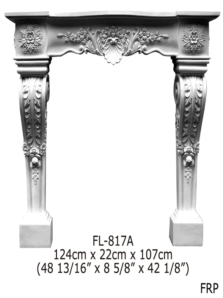 Polystyrene High Quality beautiful PU decorative window surrounds/marble fireplace surround