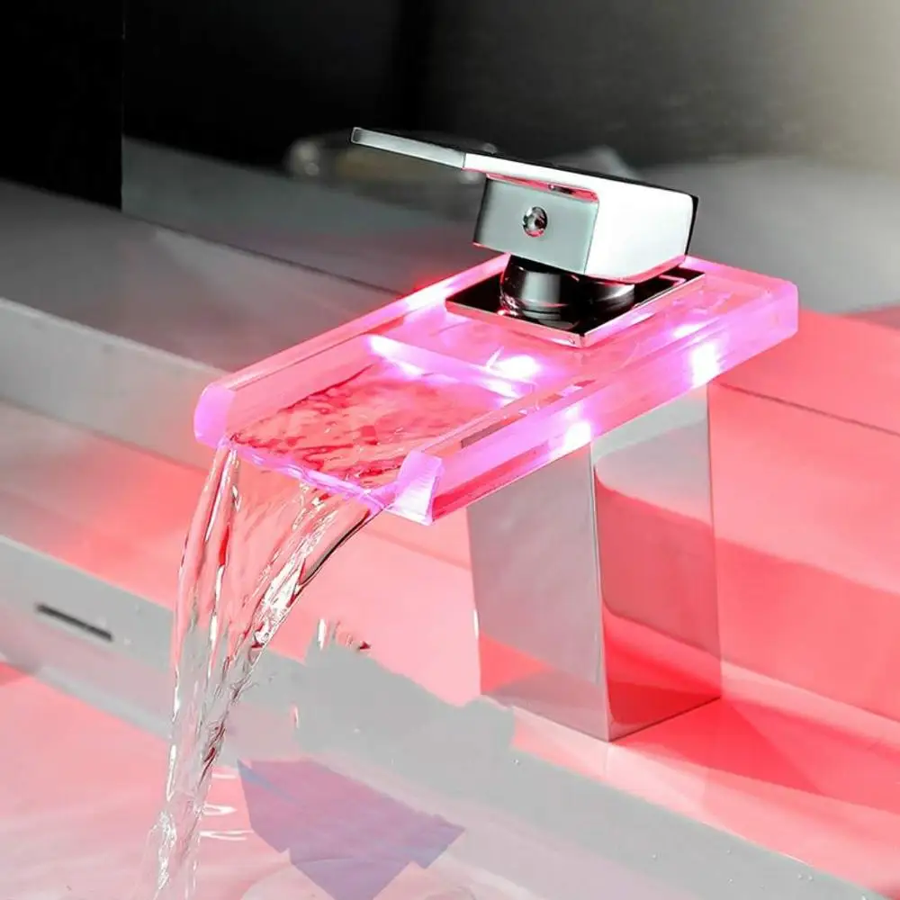 Bathroomled deck mounted led water faucet light high quality led  light water stream   led faucet