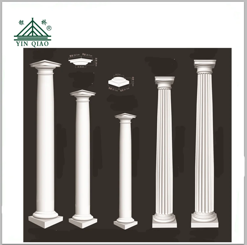House Outside Inside Decoration GRG GRC Gypsum Roman Post Pillar Column