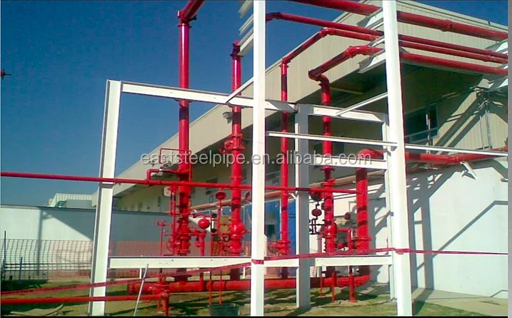 Carbon Steel Tube Fire Sprinkler pipe tubo with SCH40 WT