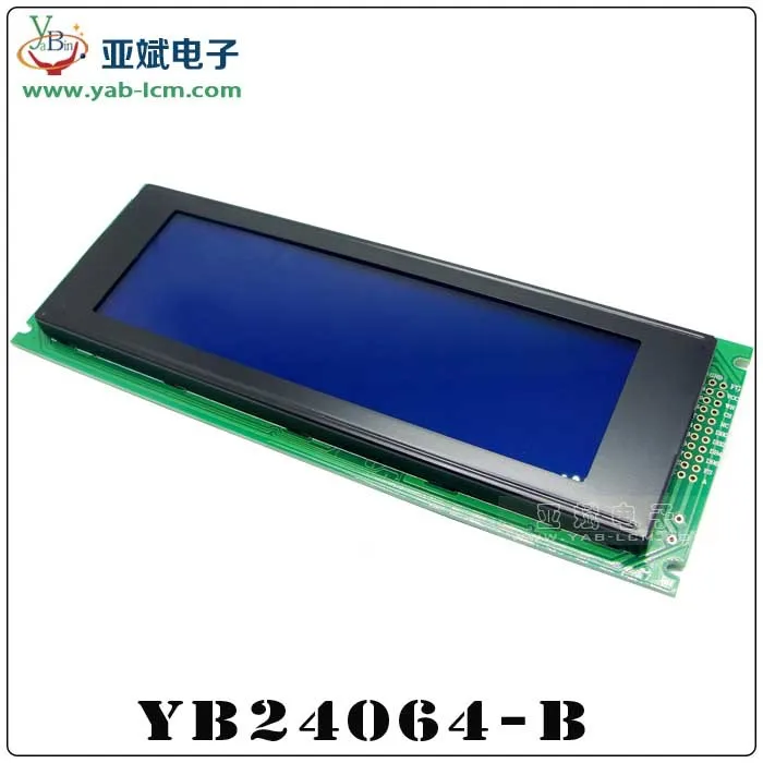 low power transflective sunlight readable 5.5 6 inch 240x64 dot MCU/SPI interface monochrome LCD module