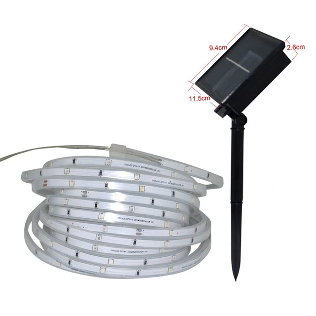 
Newest Solar Led Strip Waterproof IP65 IP67 solar lamp 1600mAh 3 Modes lighting Tape Ribbon Outdoor lighting decoration 